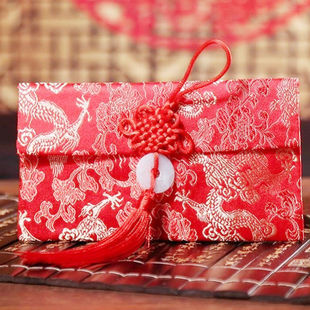 Wedding wedding creative silk cloth red envelope brocade red envelope fabric profit is wedding supplies festive supplies gift bag