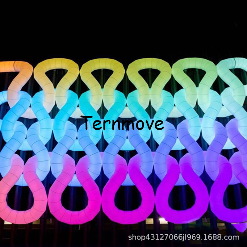 庆典发光墙上充气灯光绳结爬墙气模美陈加长乐园氛围门头路引气模