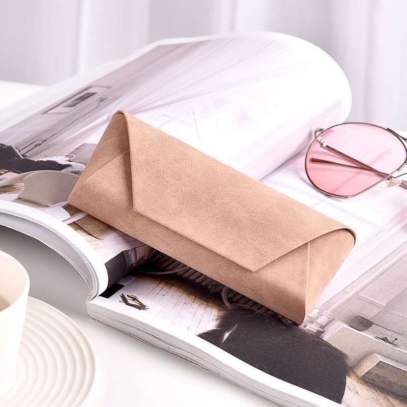 レザーメガネケース、クリエイティブ、ポータブル、シンプル、耐圧サングラス、近視メガネケース、男性用、ロゴ印刷可能、在庫あり