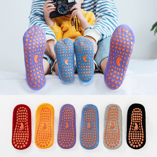 Thickened floor socks children's terry socks home warm early education socks anti-slip bottom autumn and winter baby trampoline socks