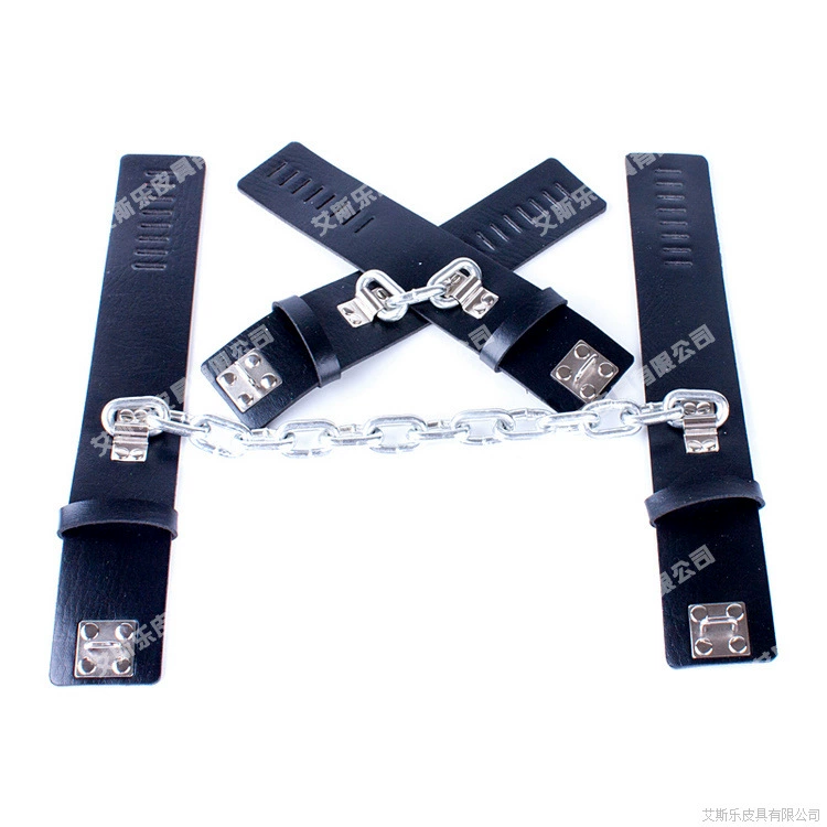 Black heavy toy for adults, handcuffs, set, ankle bracelet