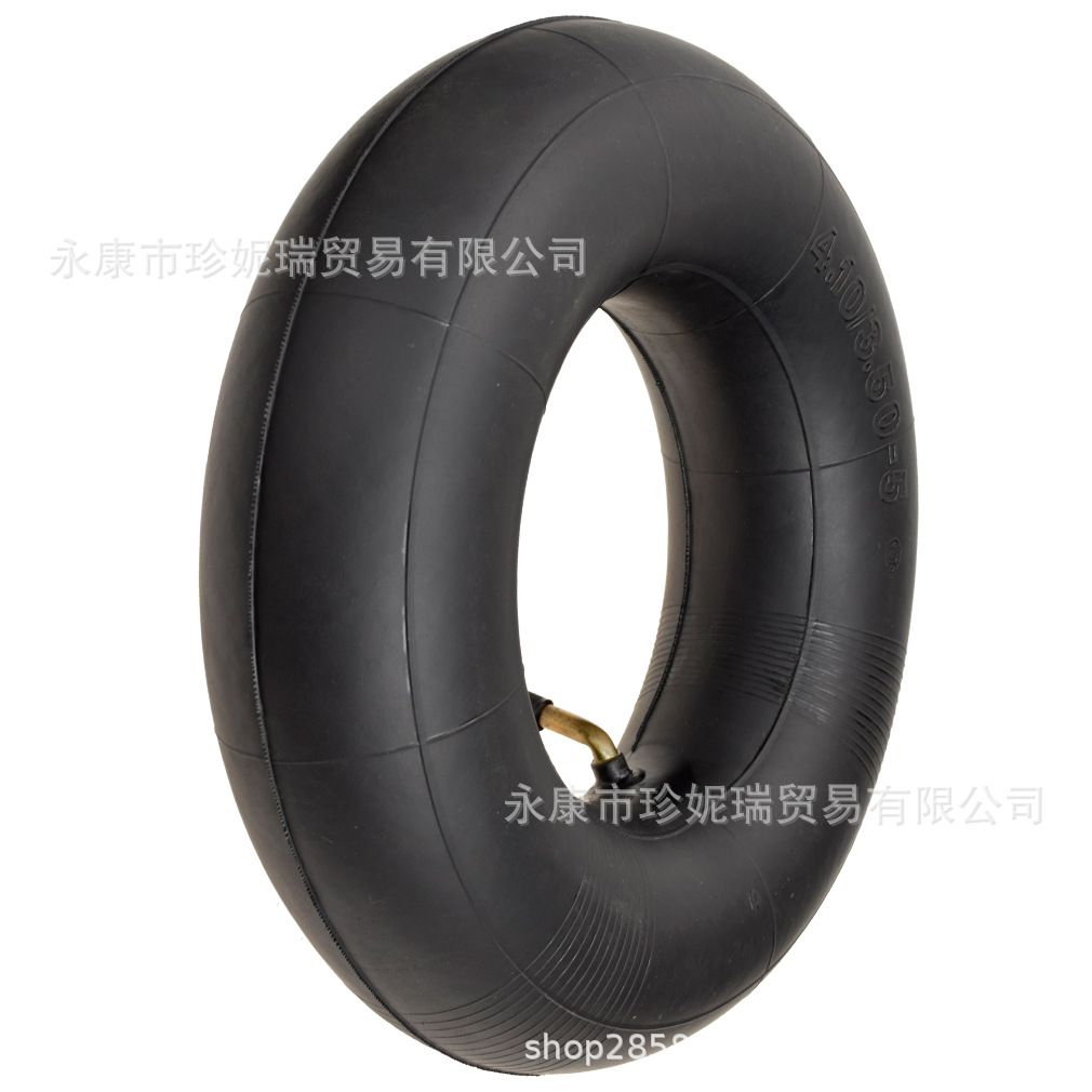滑板车电动老年代步车工业拖车4.10/3.50-5寸弯嘴橡胶充气内轮胎