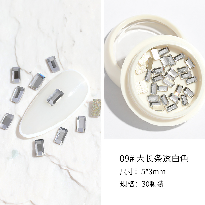 2022 nuevo Diamante de uñas de celebridades en línea en caja AB mezclado de uñas diamante plano sexo opuesto redondo DIY decoración de uñas