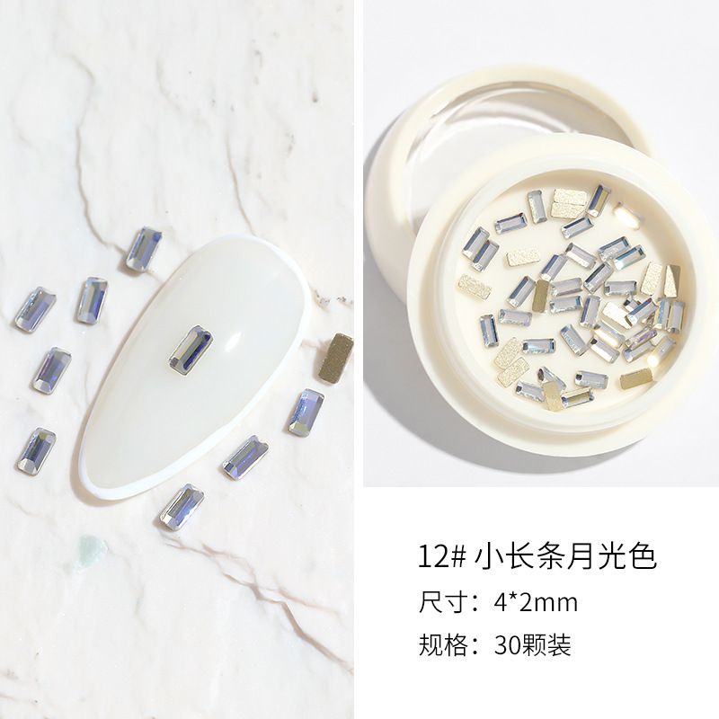 2022 nuevo Diamante de uñas de celebridades en línea en caja AB mezclado de uñas diamante plano sexo opuesto redondo DIY decoración de uñas