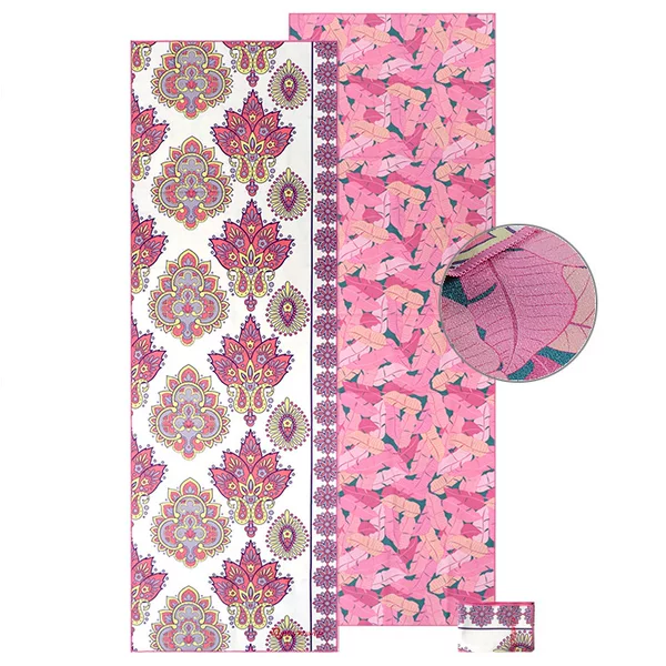 Factory Direct Supply of Beginners' Yoga Anti-Slip Towels Printed Anti-Slip Professional Ultra-Thin Sweat-Absorbent Yoga Auxiliary Towels