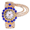 Quartz fashionable watch, metal gold bracelet, Korean style, wholesale