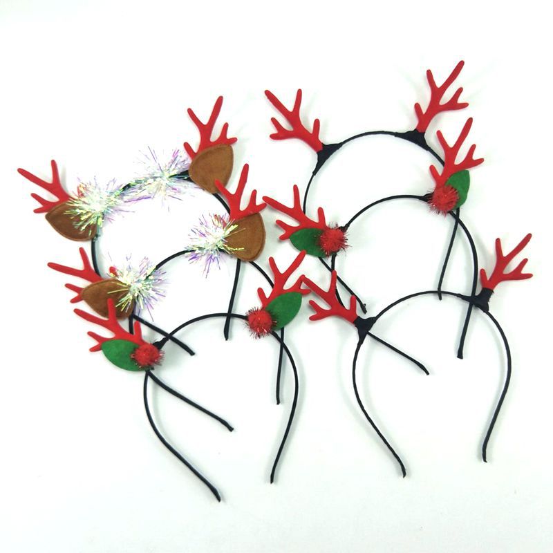 New headband glowing bright wreath LED lights flashing antler headwear Christmas special stall new supply
