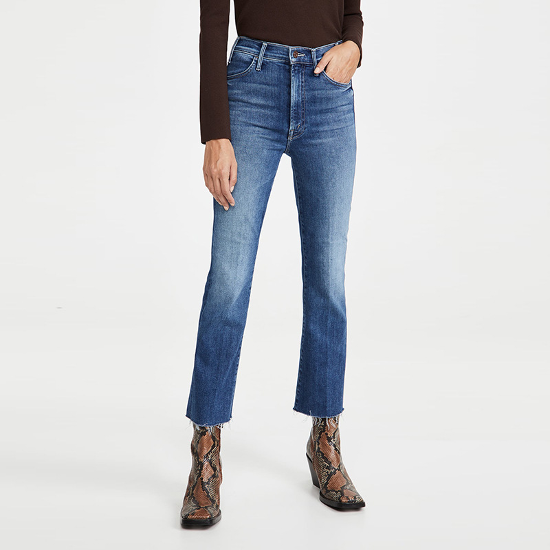 Nanyou 111 European and American Style Blue High-Waisted Straight-Leg Jeans for Women 2026 Spring Slimming Stretchy Frayed Cropped Pants Nanyou 111 European and American Style Blue High-Waisted Straight-Leg Jeans for Women 2026 Spring Slimming Stretchy Frayed Cropped Pants