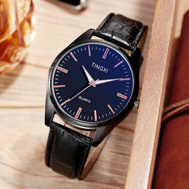 Trendy Korean Style Casual Simple Temperament Watch for Men, Student Automatic Non-Mechanical Men's Watch Wholesale Trendy Hot Item