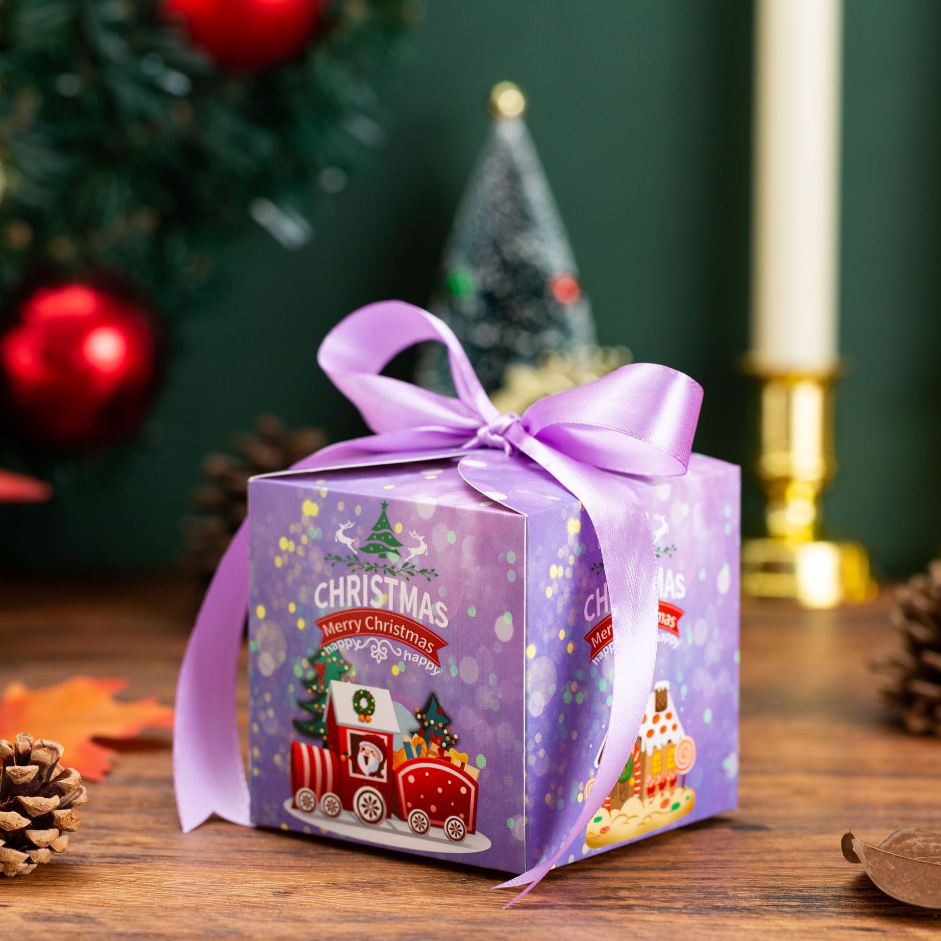 Manufacturer Wholesale Candy Ribbon Gift Gift Box Peace Fruit Packaging Box Christmas Eve Apple Box Wedding Candy