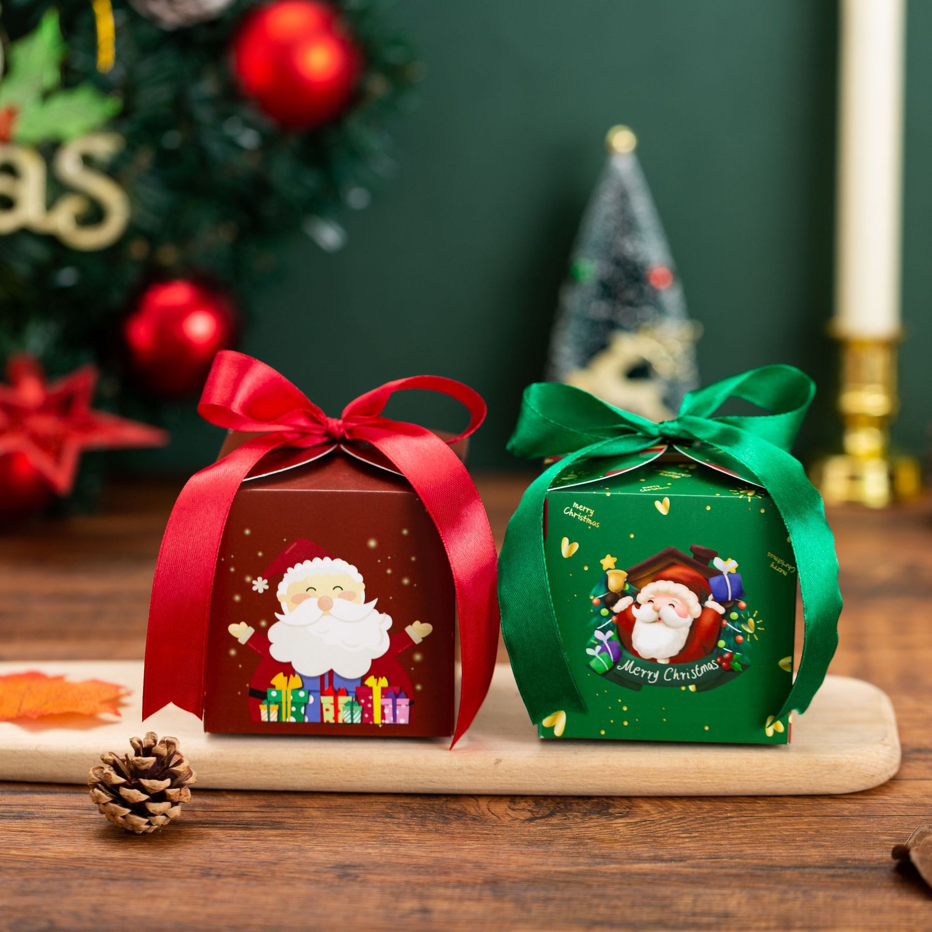 Manufacturer Wholesale Candy Ribbon Gift Gift Box Peace Fruit Packaging Box Christmas Eve Apple Box Wedding Candy