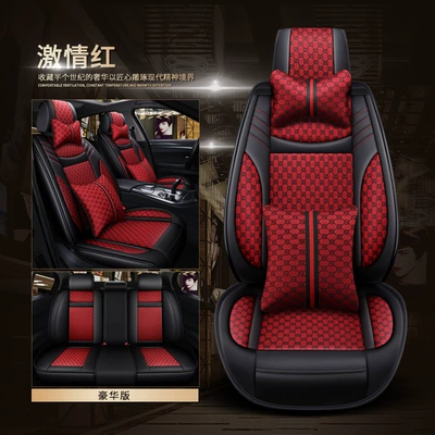 cushion seat cushion all-inclusive car – Universal seat cover - deluxe-edition-passion-red-linen