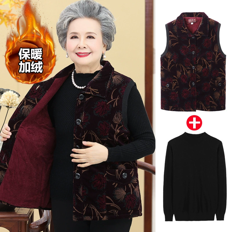 Fleece vest for mother, extra large jacket, plus size