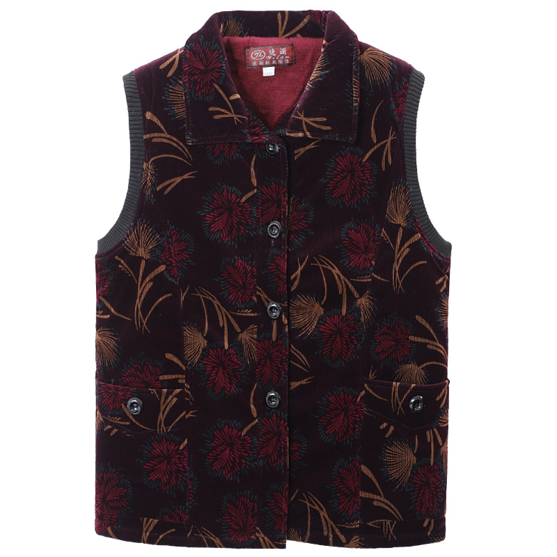 Fleece vest for mother, extra large jacket, plus size