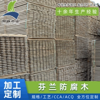 加工定制芬兰木板材胶合梁园林景观木栈道地板ACQ/CCA深度防腐木