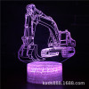 Train, fire tank, bus, LED colorful table lamp, touch creative night light, fire truck, 3D