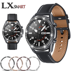 Applicable to Samsung Galaxy Watch 3 Diamond-encrusted bezel with metal scale ring, 41/45 full diamond protective ring