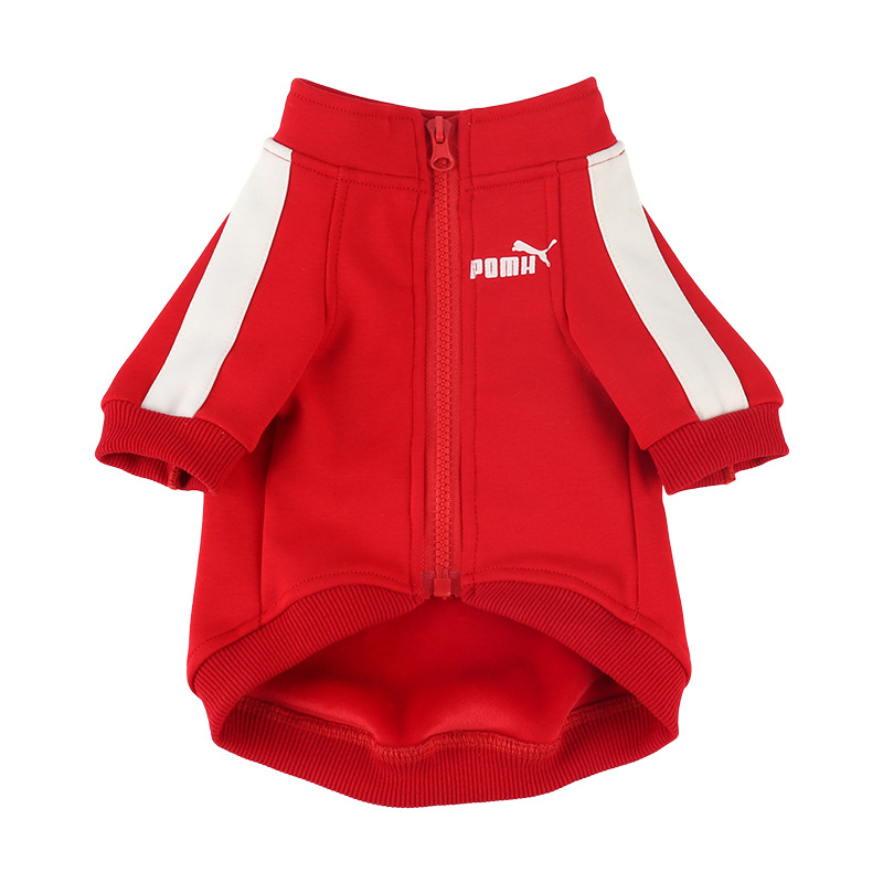 Nuevo Otoño e Invierno ropa de mascotas perro forro polar ropa deportiva medio y pequeño perro moda marca suéter en stock al por mayor