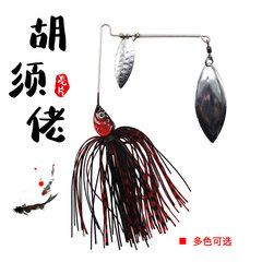 Lure 5-color tassel tail lure with composite glitter, Saltwater fishing for walleye 17g fake bait