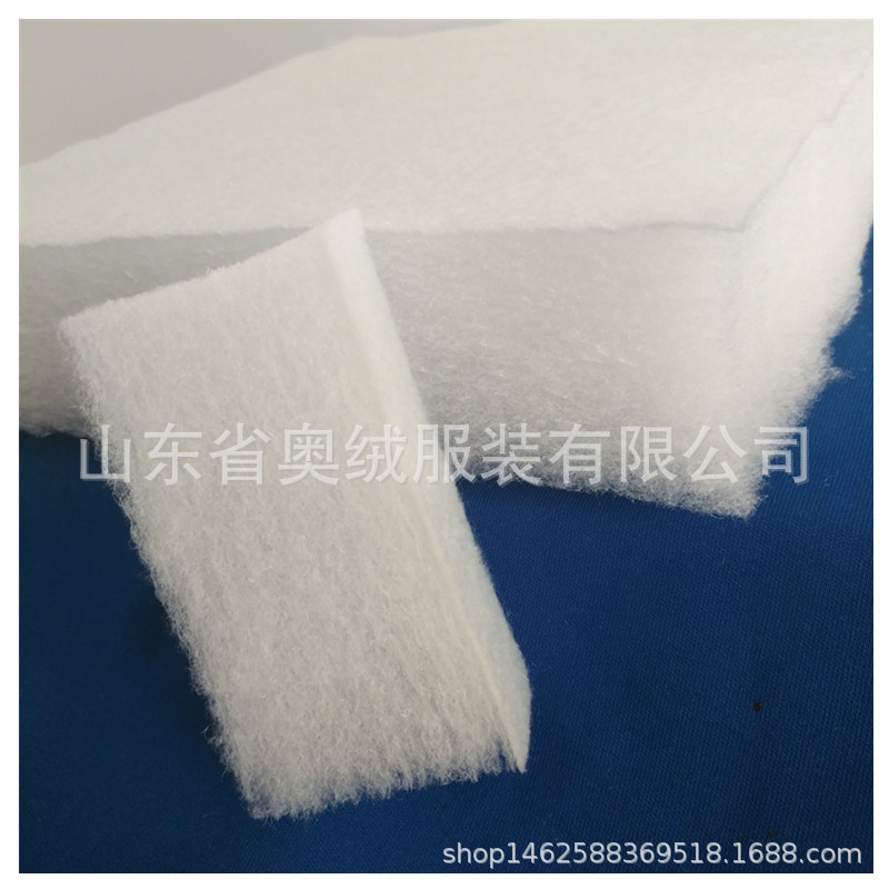 阻燃硬质棉涤纶防护棉 回弹且蓬松床垫填充 化纤絮片厂家直供