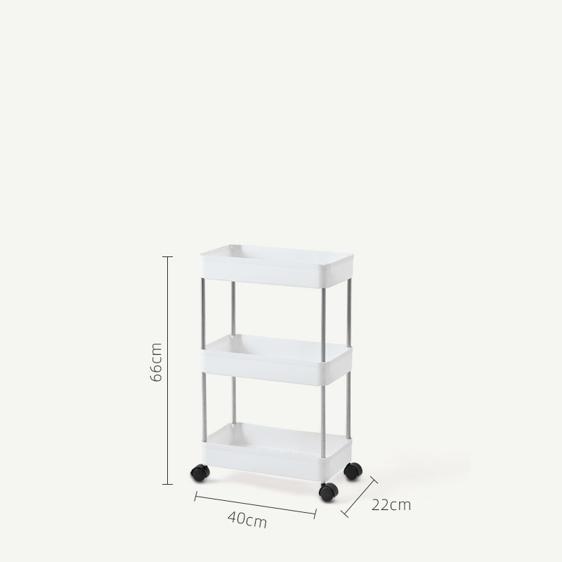 Cocina dormitorio multi-capa de almacenamiento de coche snack rack de almacenamiento móvil rack de almacenamiento de piso con ruedas