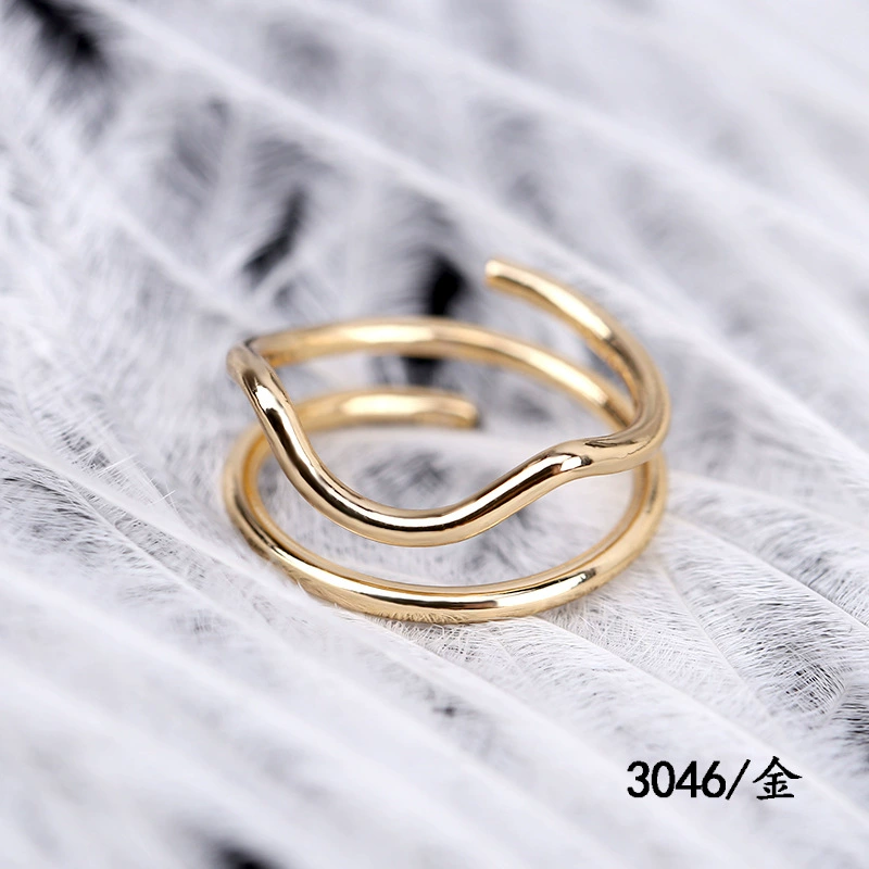 Nail Tip Ring (Kaymen) Adjustable Copper with Micro Zircon Accents, Gold or Platinum Finish
