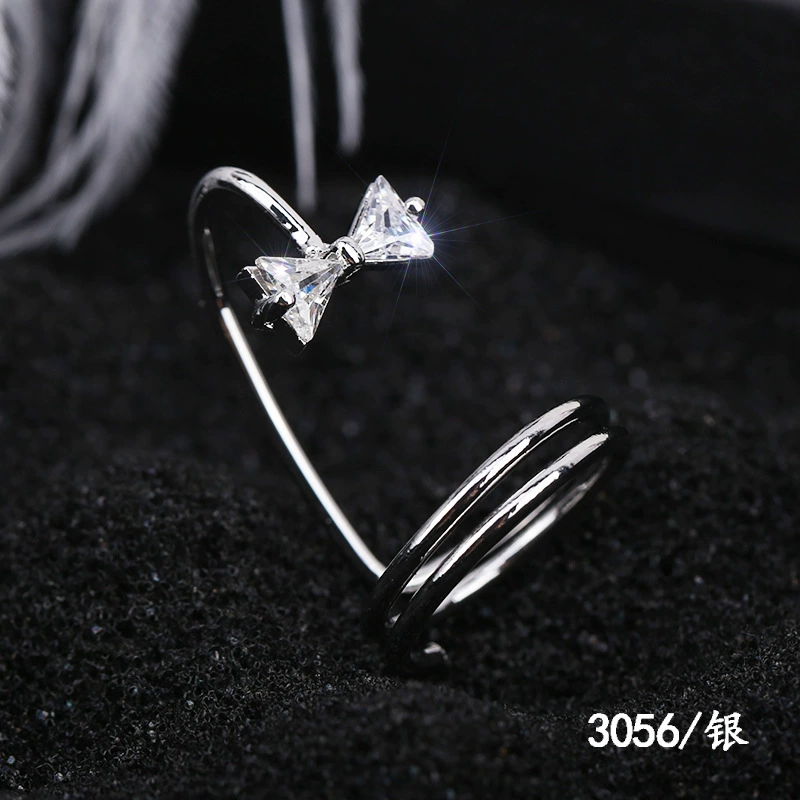 Nail Tip Ring (Kaymen) Adjustable Copper with Micro Zircon Accents, Gold or Platinum Finish