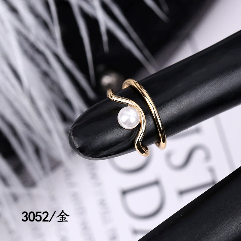 Nail Tip Ring (Kaymen) Adjustable Copper with Micro Zircon Accents, Gold or Platinum Finish