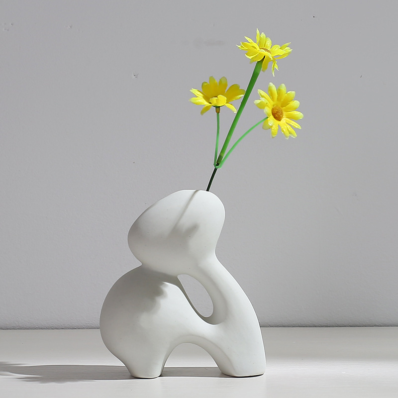 Ceramic Vase Flower Arrangement Dried Flowers Scandinavian Style Ins Simple Creative Hydroponic Flower Device Living Room Home Furnishings Factory Wholesale Ceramic Vase Flower Arrangement Dried Flowers Scandinavian Style Ins Simple Creative Hydroponic Flower Device Living Room Home Furnishings Factory Wholesale
