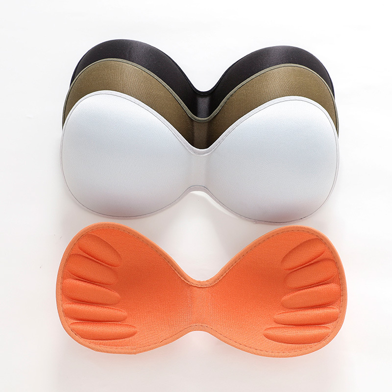 Nueva almohadilla en el pecho de una pieza de inserción de cinco dedos Taza de algodón Tazón sin costuras transpirable de alta elasticidad de una pieza de tranquilidad ropa interior sujetador pad