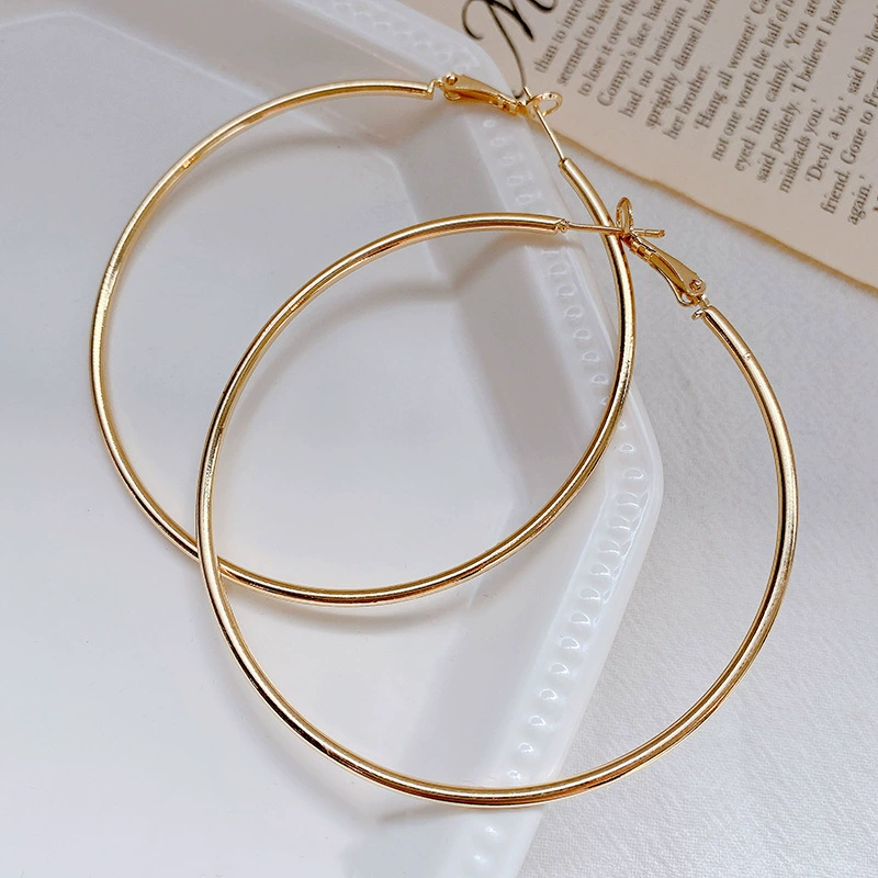 Серьги из стерлингового серебра 925 с иглой, европейский стиль, размеры 3–7 см, золото или серебро