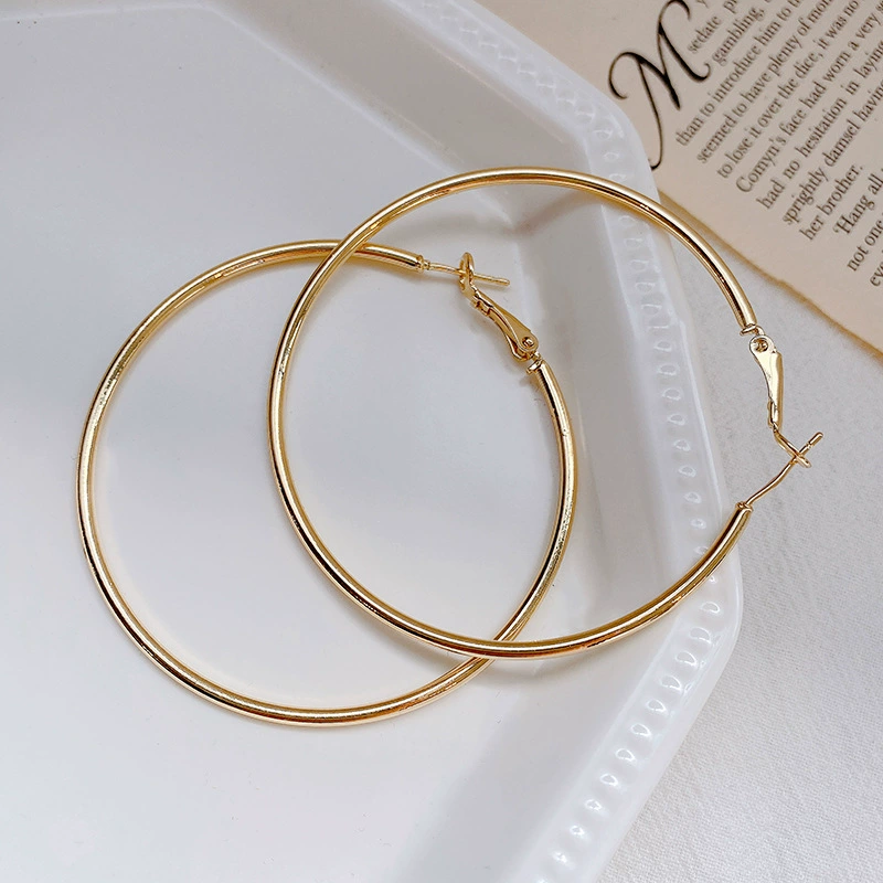 Серьги из стерлингового серебра 925 с иглой, европейский стиль, размеры 3–7 см, золото или серебро