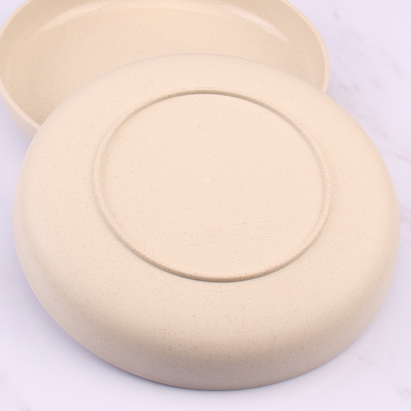 Paja DE TRIGO 21cm redondo profundo plato creativo gota resistente plato dumpling placa hogar vajilla dumpling pastel placa