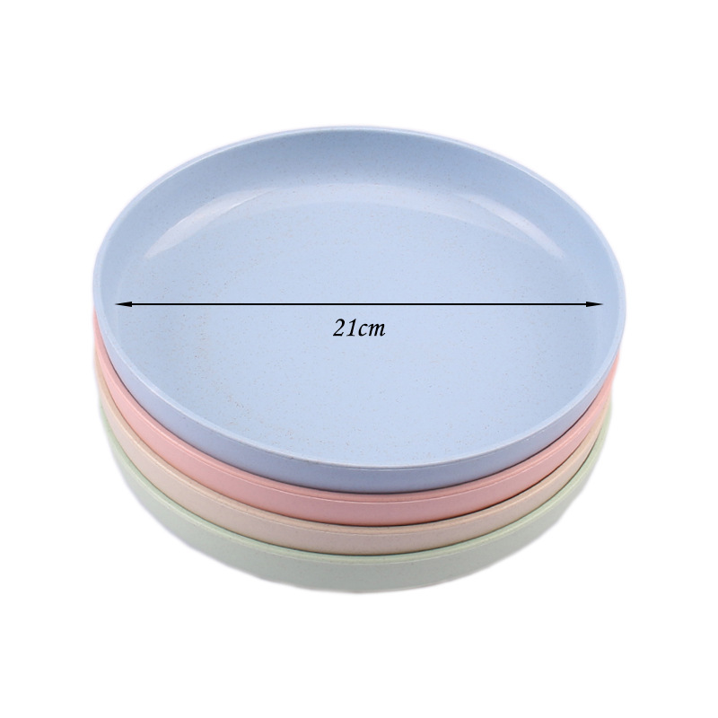Paja DE TRIGO 21cm redondo profundo plato creativo gota resistente plato dumpling placa hogar vajilla dumpling pastel placa