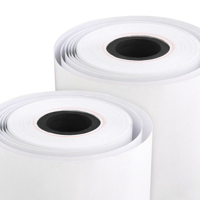 Deli 11765 11766 papel de caja registradora térmica para llevar papel de impresión de caja registradora de supermercado papel de impresión térmica