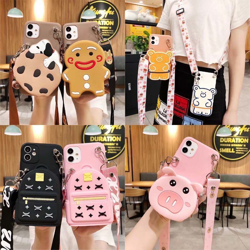 For vivo/oppo/Samsung/Huawei coin purse phone case cartoon Apple 12 slung 11pro/x/7 For vivo/oppo/Samsung/Huawei coin purse phone case cartoon Apple 12 slung 11pro/x/7