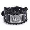 Bracelet, metal jewelry, suitable for import, Amazon, genuine leather, punk style