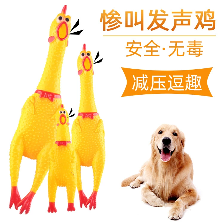 Игрушка, кричащая курица, питомец, издает звуки, кошки и собаки