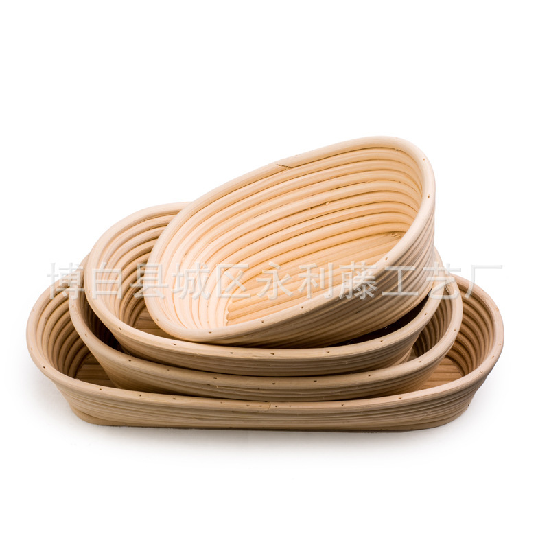 Natural rattan bread fermentation basket European fermentation bowl Indonesian Rattan woven European bag handmade woven storage basket factory wholesale