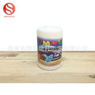 迷你加湿香薰灯  夏威夷海滩风格多图案选择白色陶瓷家居装饰摆件