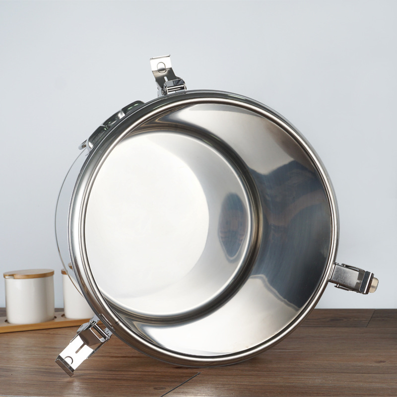 Suministro directo de fábrica cubo aislado de acero inoxidable comercial espesado de doble capa de espuma completa cubo multiusos Cubo de té de leche Cubo de arroz escolar