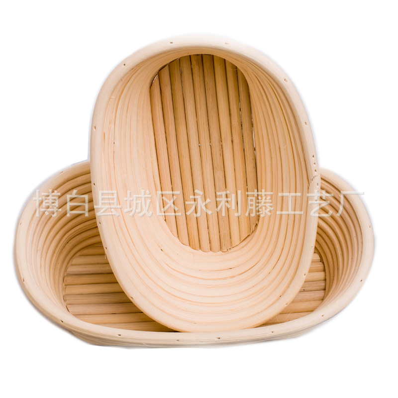 Cesta de fermentación de pan de ratán natural Cuenco de fermentación europeo Tejido de ratán indonesio Bolsa Europea Cesta de almacenamiento tejida a mano Fábrica al por mayor