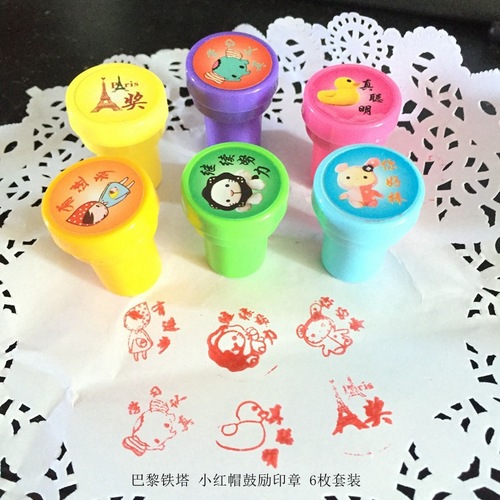 Japanese and Korean cute cartoon stamps children's fun creative diary stamps plastic dinosaur stamp toy set