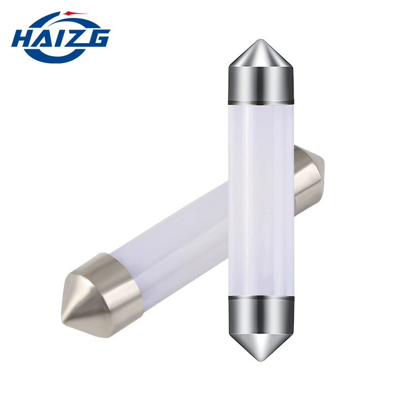 HAIZG Автомобильный светодиодный светильник для чтения 31/36/39/41 мм двойной наконечник через трубку керамический COB потолочный светильник для внутреннего освещения