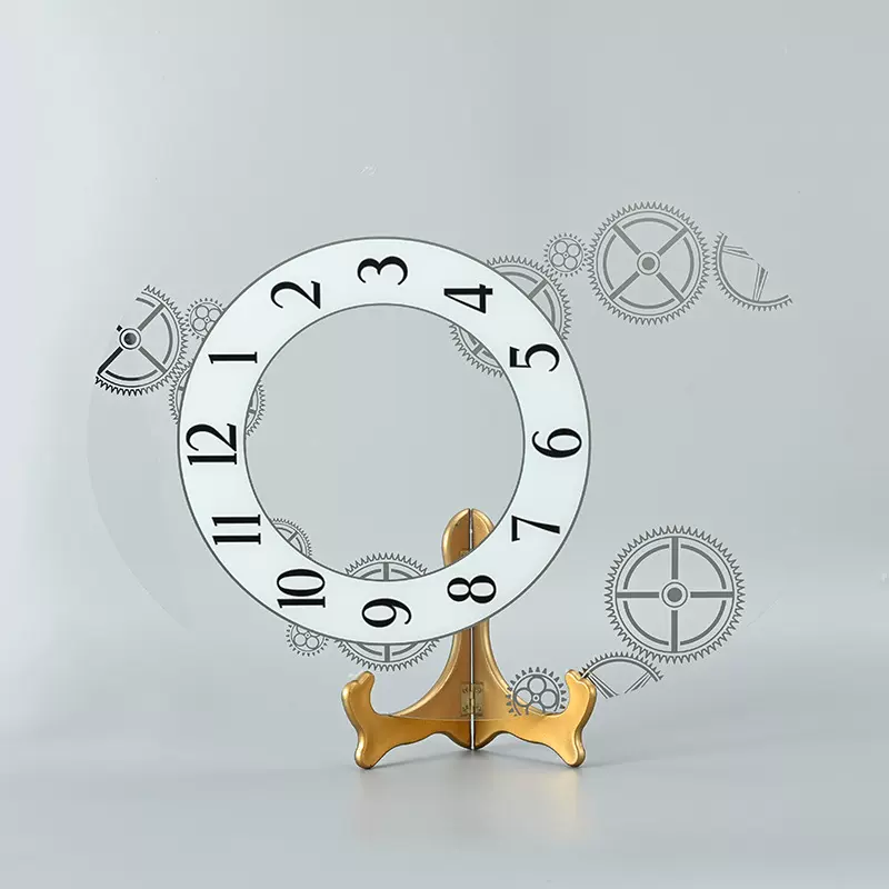 钟面钢化丝印玻璃 玻璃工厂 来图定制 异形玻璃深加工 玻璃定制