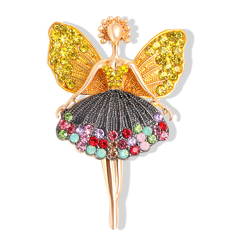 K-Style of Ballet Girl Dance Brooch Female Japanese and Korean Angel Corsage Stylish Sweet and Atmospheric Pin Sweater Accessories Buckle