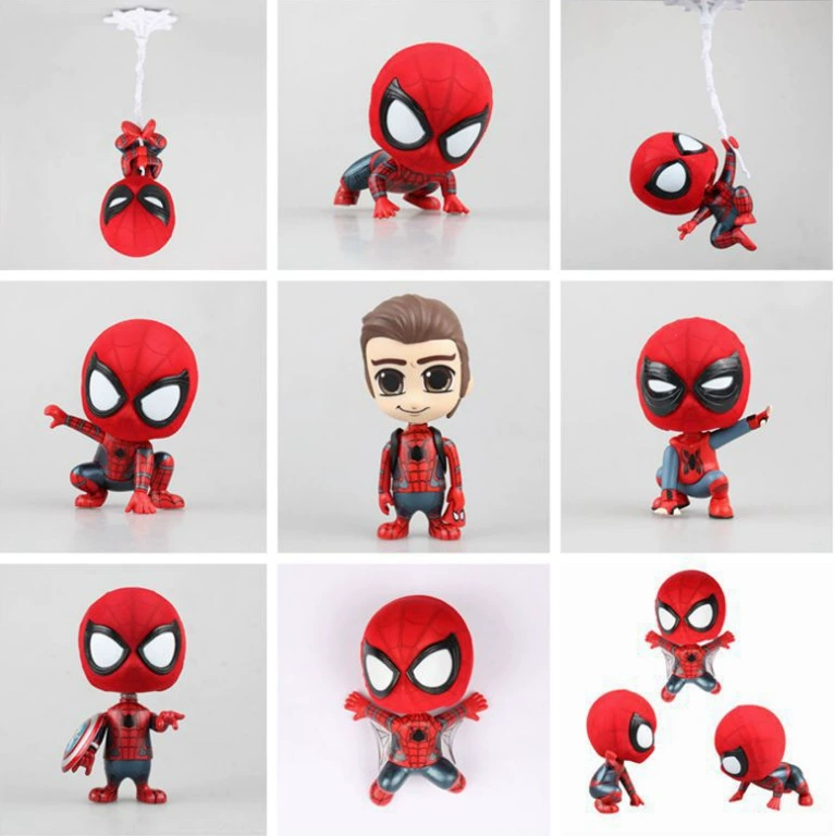 Человек-паук Человек-паук Homecoming Q версия встряхивающая головой Человек-паук приседающий автомобильные украшения ручная модель
