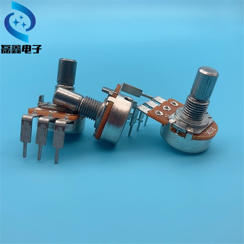 厂家直供 148电位器 旋转可调电阻 B10/50/100k 弯脚柄长15mm