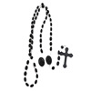 Plastic fluorescence rosary, beads, accessory, necklace, suitable for import