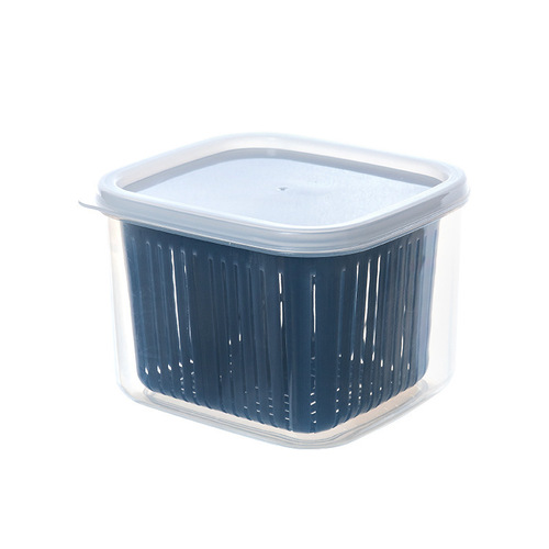 Nordic style divided onion crisper box drained onion ginger garlic storage box with lid kitchen refrigerator sealed box